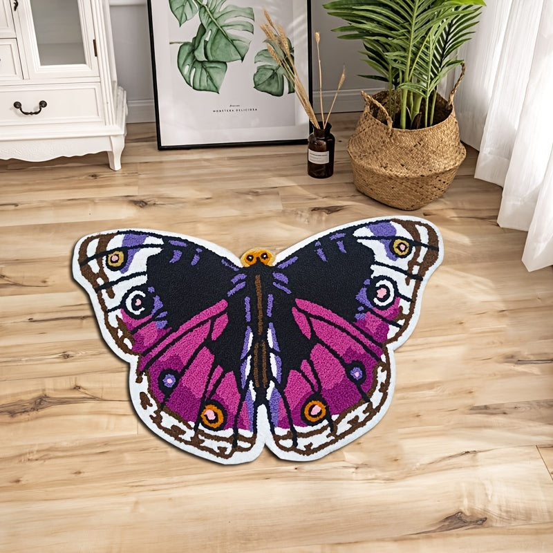Wunderschöner Schmetterling-Blumen-Teppich für Schlafzimmer-Dekor