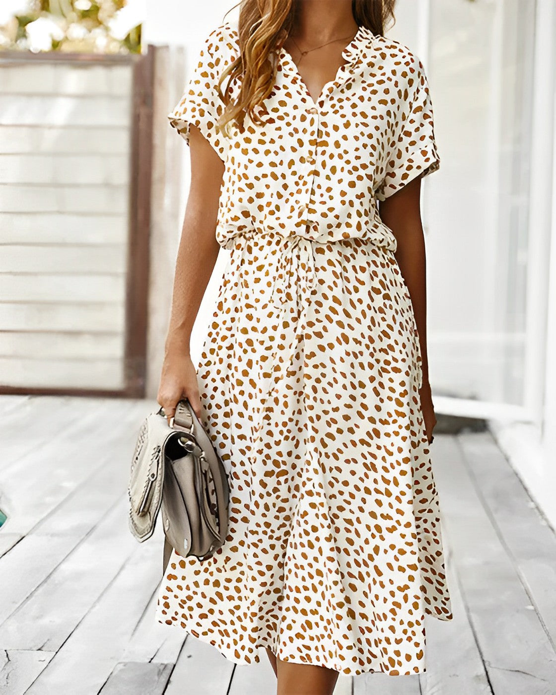 Warmes - Leopard Hemdkleid für dich