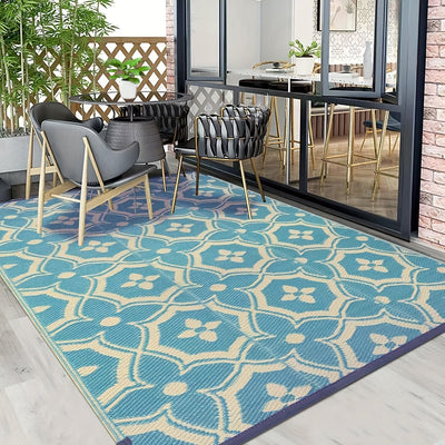 Wendbarer Outdoor-Teppich mit geometrischem Muster