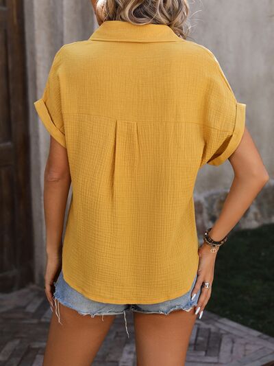 Grace® | Leichte Bluse mit Knöpfen und Taschen