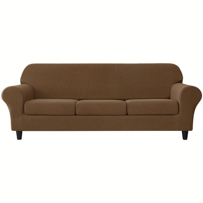 Weiche und elastische Jacquard-Sofahusse mit Kissenbezügen