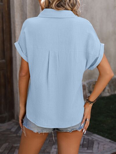 Grace® | Leichte Bluse mit Knöpfen und Taschen