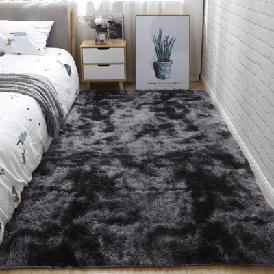 Weiche Plüsch-Teppiche – Rutschfeste Flauschige Shaggy Matratze im Tie-Dye-Design