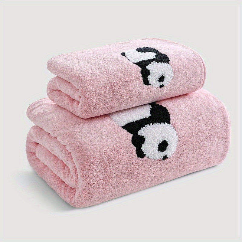 Weich & Absorbierendes Panda-Handtuch-Set