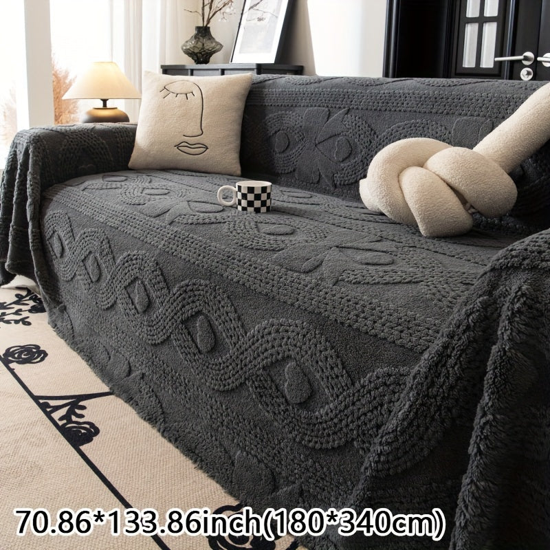 Weicher Fleece-Sofabezug für den Winter - Xiaoxing Beiti