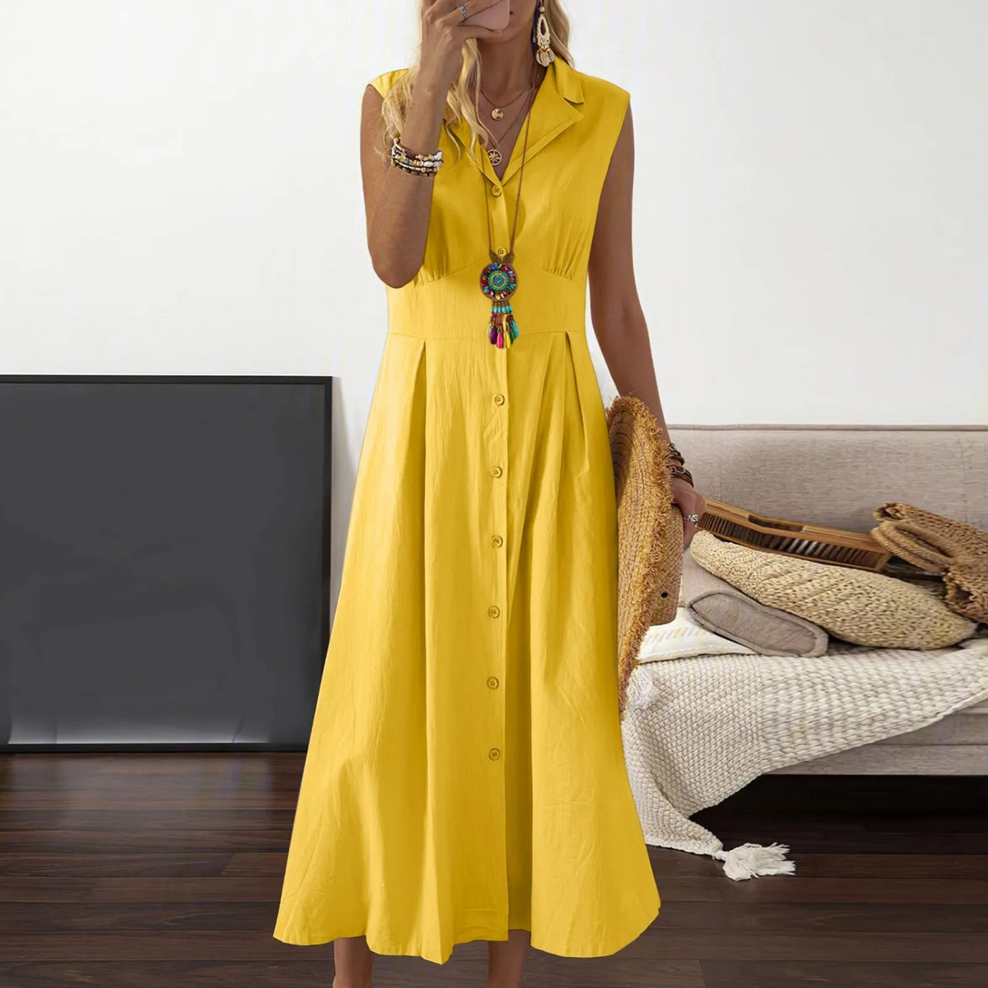 Rosalía® | Elegantes geknöpftes Kleid