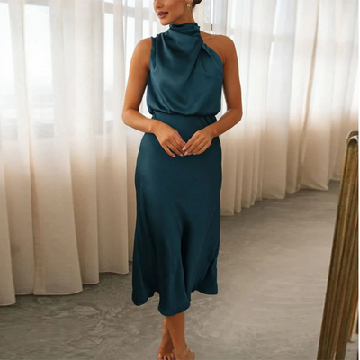 Zenaida® | One-Shoulder-Satinkleid