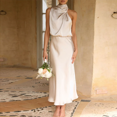 Zenaida® | One-Shoulder-Satinkleid