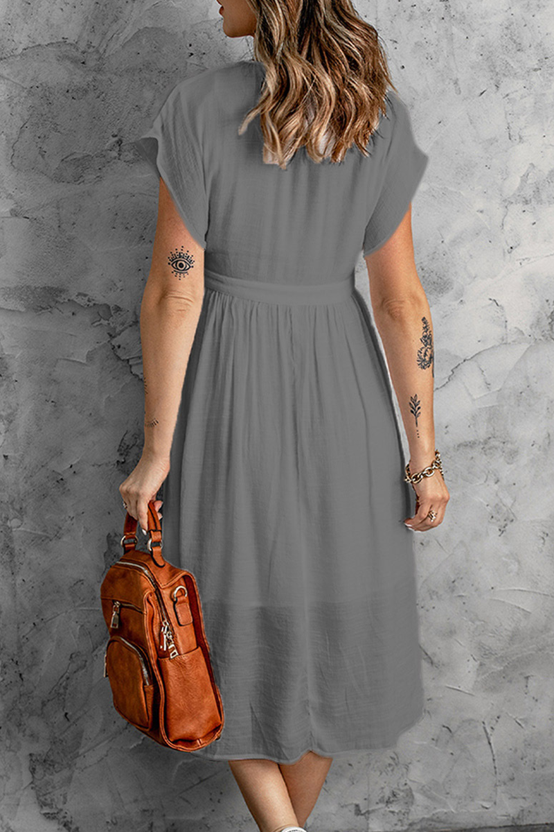 Matilde® | Wickelkleid mit V-Ausschnitt und Schnalle