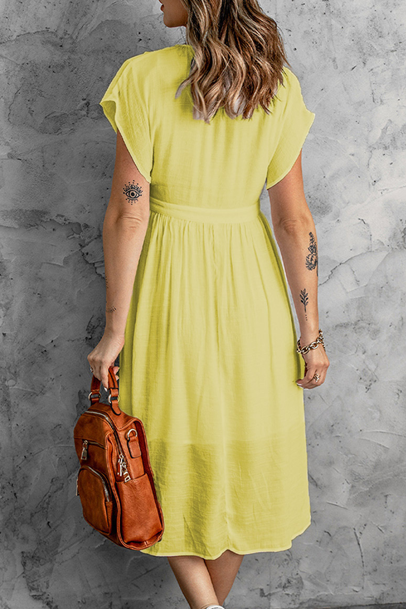 Matilde® | Wickelkleid mit V-Ausschnitt und Schnalle