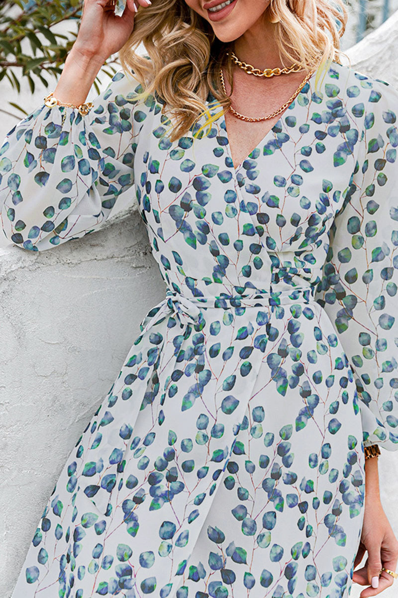 Mariana® | A-Linien-Kleid mit modischem Print und V-Ausschnitt