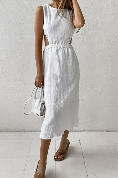 Lorena® | Ärmelloses Midikleid mit Ausschnitten