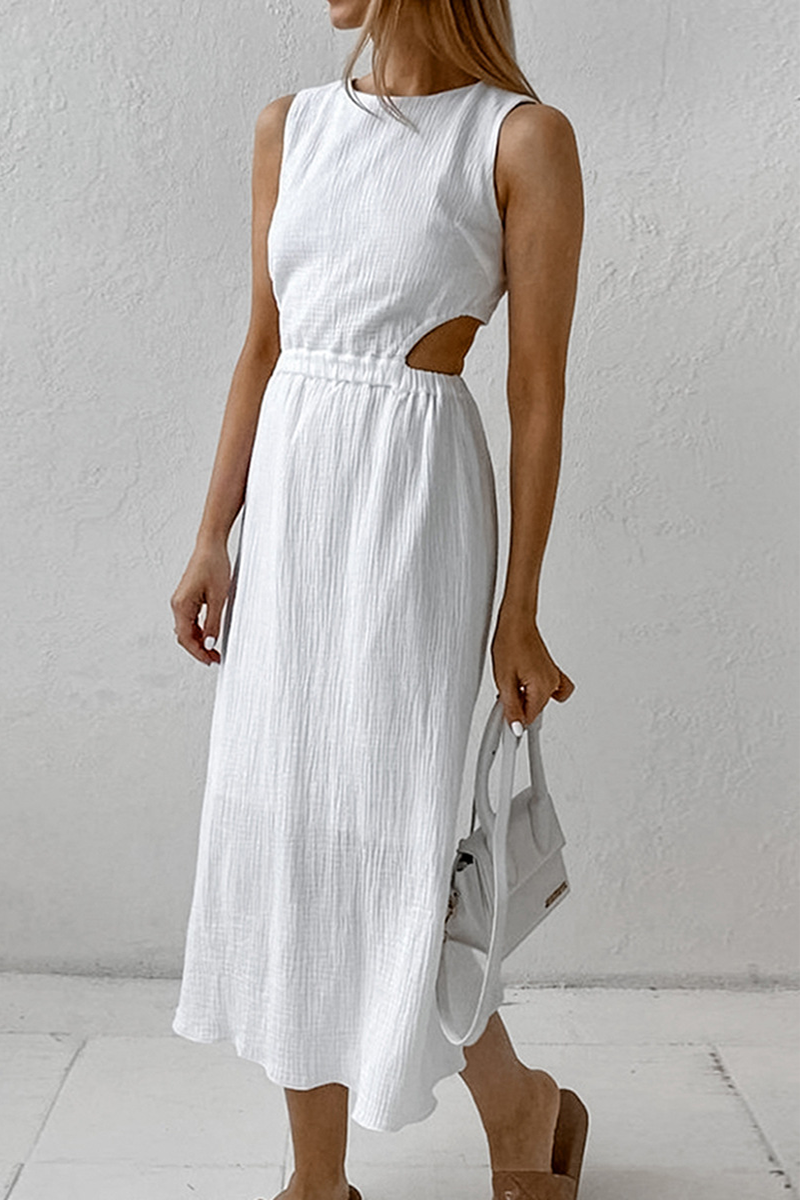 Lorena® | Ärmelloses Midikleid mit Ausschnitten