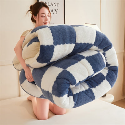Zeitgemäße Karierte Fleece-Bettdecke – Warm & Stilvoll
