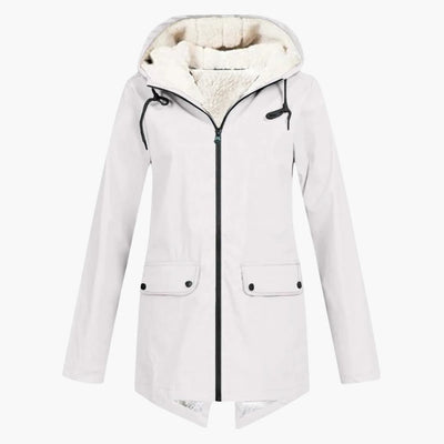 Wasserabweisender Trenchcoat mit Kapuze für Damen