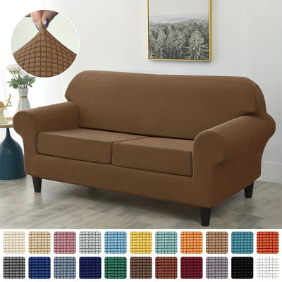 Weiche und elastische Jacquard-Sofahusse mit Kissenbezügen