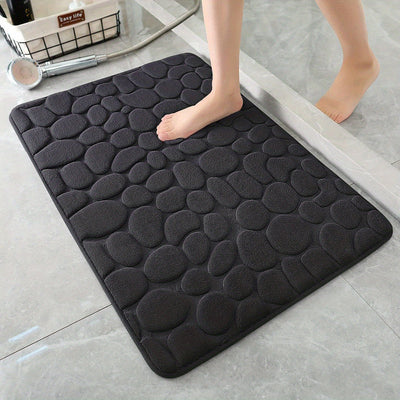 Weiches und Komfortables Memory Foam Badvorleger mit Cobblestone-Prägung