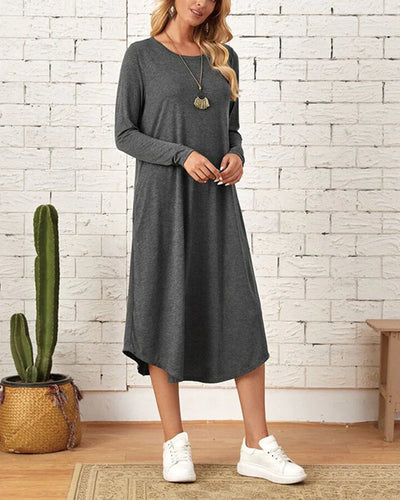 Warmes - Langärmeliges lockeres Kleid für dich