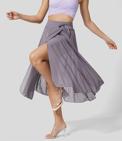2-in-1 Rockshorts | Transparenter Überrock | Sportlich-feminin