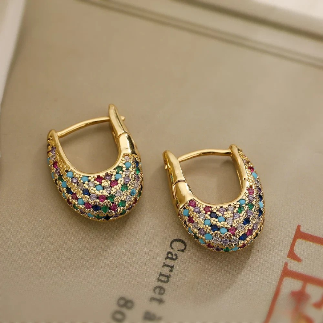 Yasmin – Bunte Glitzer-Hoops