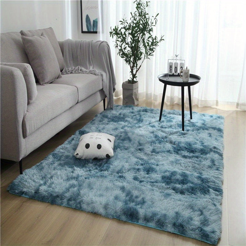 Weiche Plüsch-Teppiche – Rutschfeste Flauschige Shaggy Matratze im Tie-Dye-Design