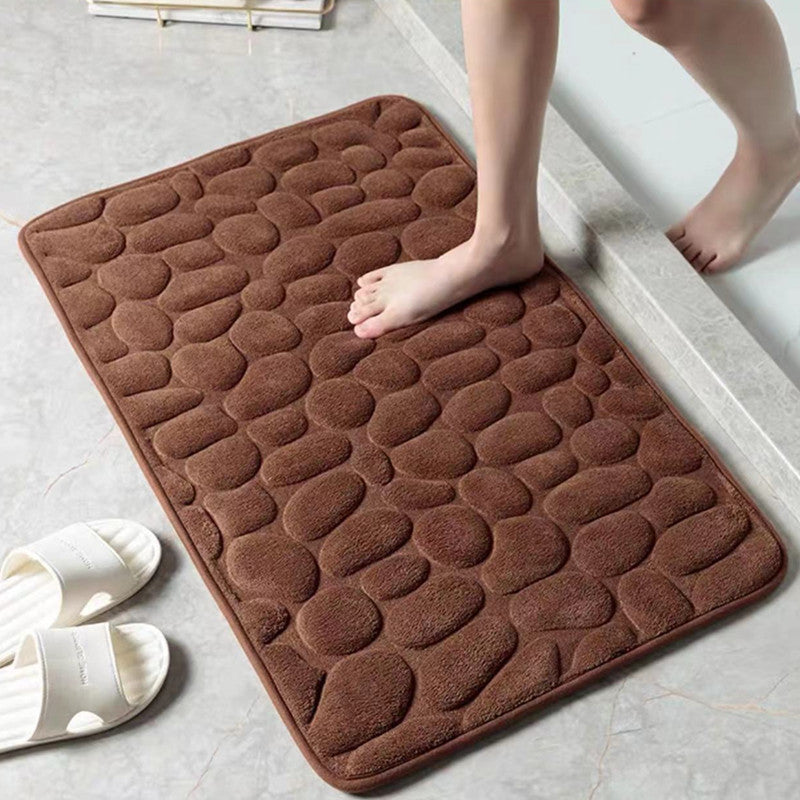 Weiches und Komfortables Memory Foam Badvorleger mit Cobblestone-Prägung