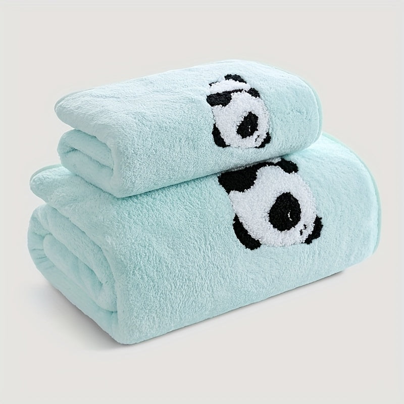 Weich & Absorbierendes Panda-Handtuch-Set