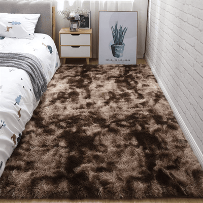 Weiche Plüsch-Teppiche – Rutschfeste Flauschige Shaggy Matratze im Tie-Dye-Design