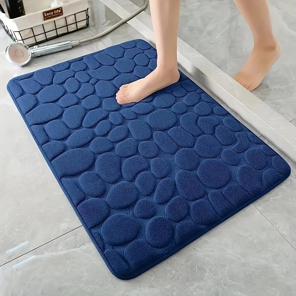 Weiches und Komfortables Memory Foam Badvorleger mit Cobblestone-Prägung