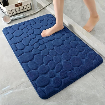 Weiches und Komfortables Memory Foam Badvorleger mit Cobblestone-Prägung