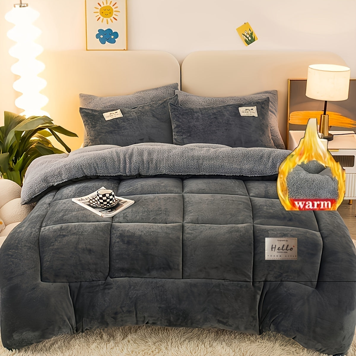Wendbare Winter-Fleece-Decke – Ultra-Warm & Kuschelig mit Dual-Sided Milk Fleece
