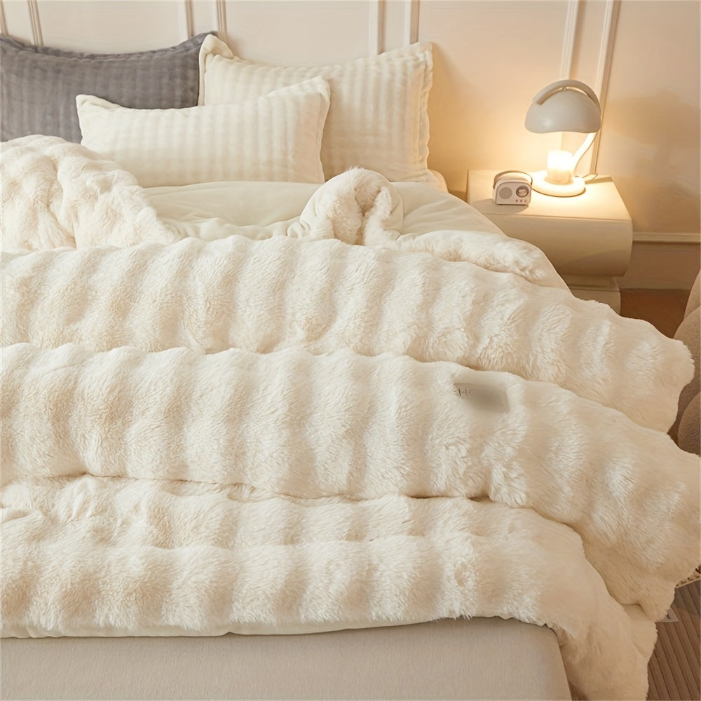 Winter Plüsch-Fleece-Steppdecke – Ultraweich & warm für kalte Nächte