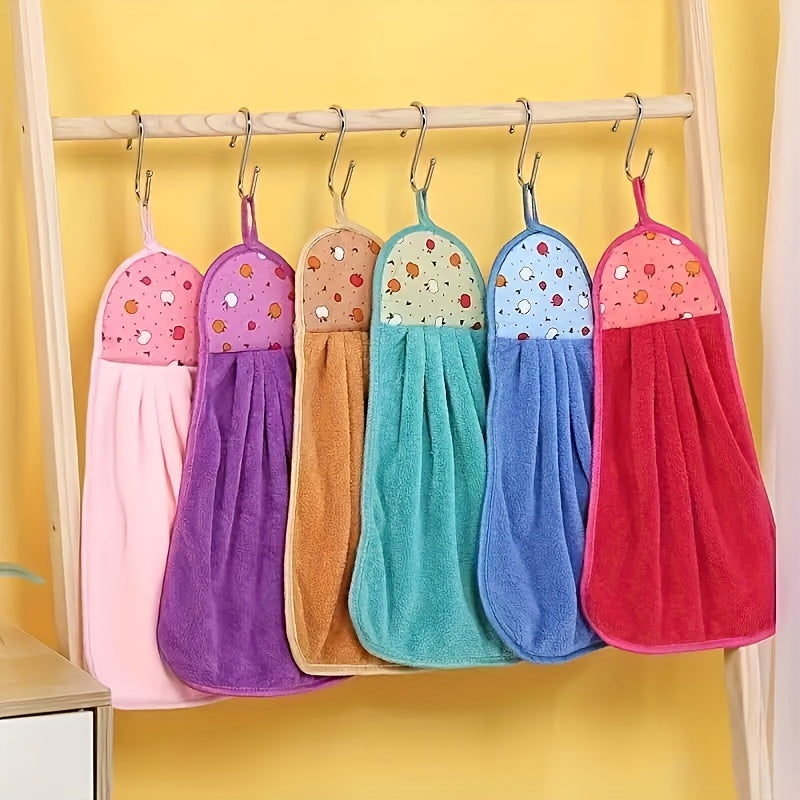 6er-Set Abnehmbare Coral Velvet Handtücher – Bunte Farben