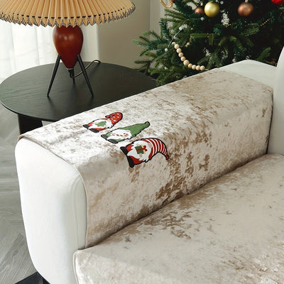 Weihnachtlicher Santa Claus Sofaüberwurf – Weiches Chenille, Rutschfest & Fleckenresistent
