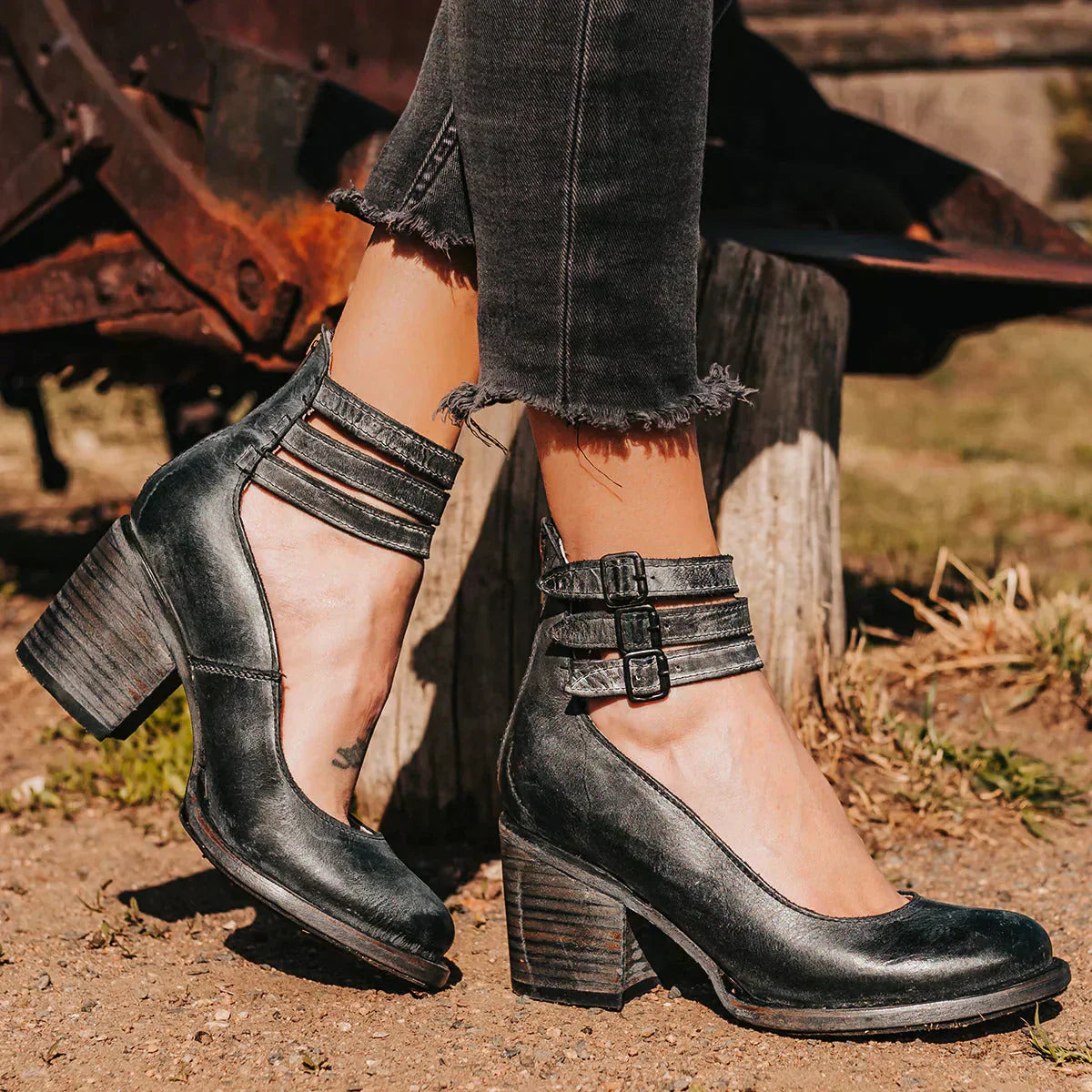Wooden Walk - Edle High Heels