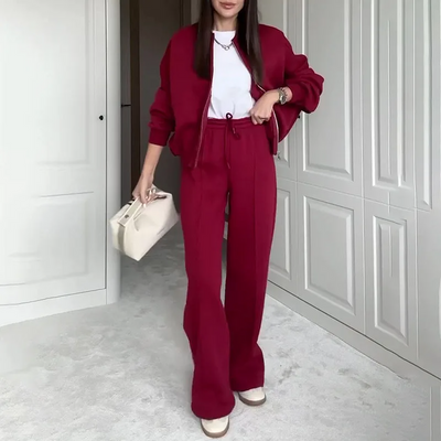 Zweiteiliges Sweat-Set | Reißverschlussjacke | Lässiger Stil