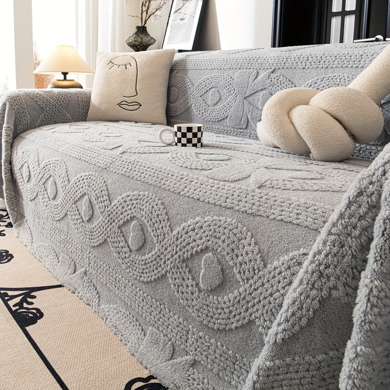 Weicher Fleece-Sofabezug für den Winter - Xiaoxing Beiti