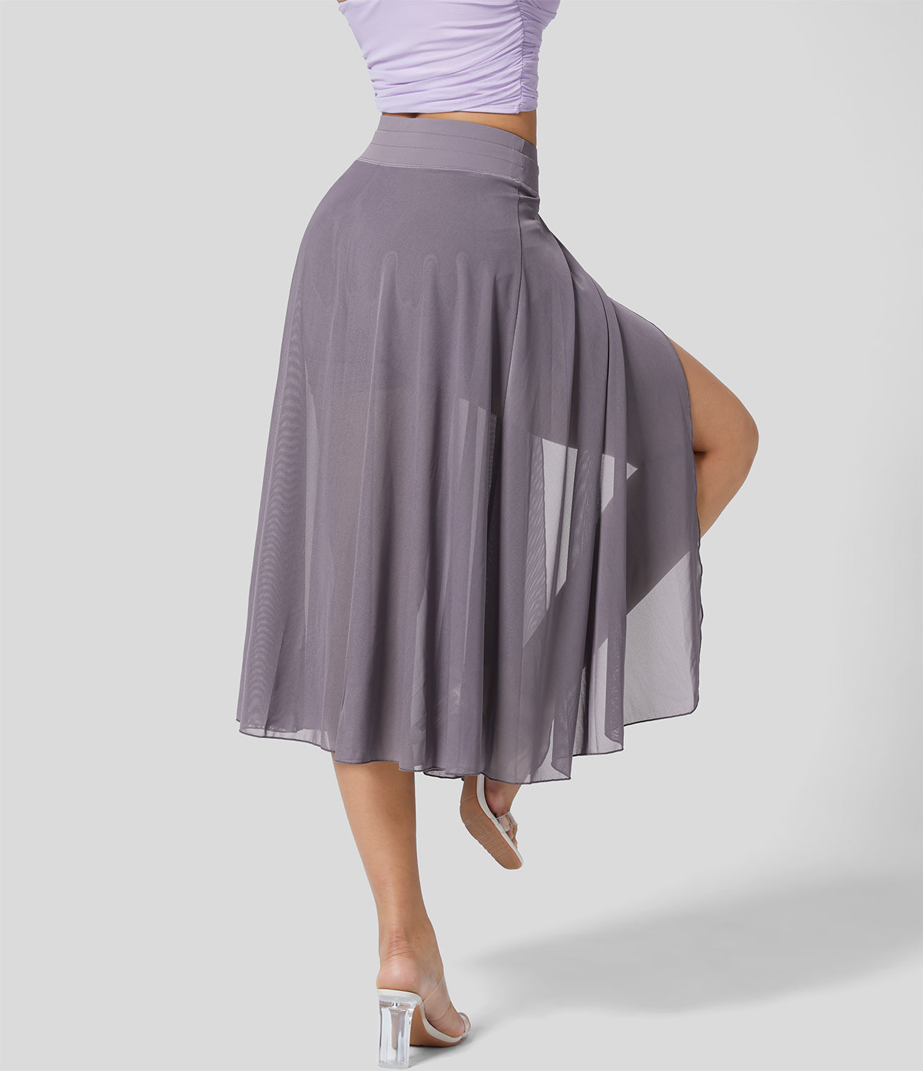 2-in-1 Rockshorts | Transparenter Überrock | Sportlich-feminin