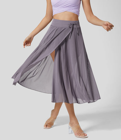 2-in-1 Rockshorts | Transparenter Überrock | Sportlich-feminin