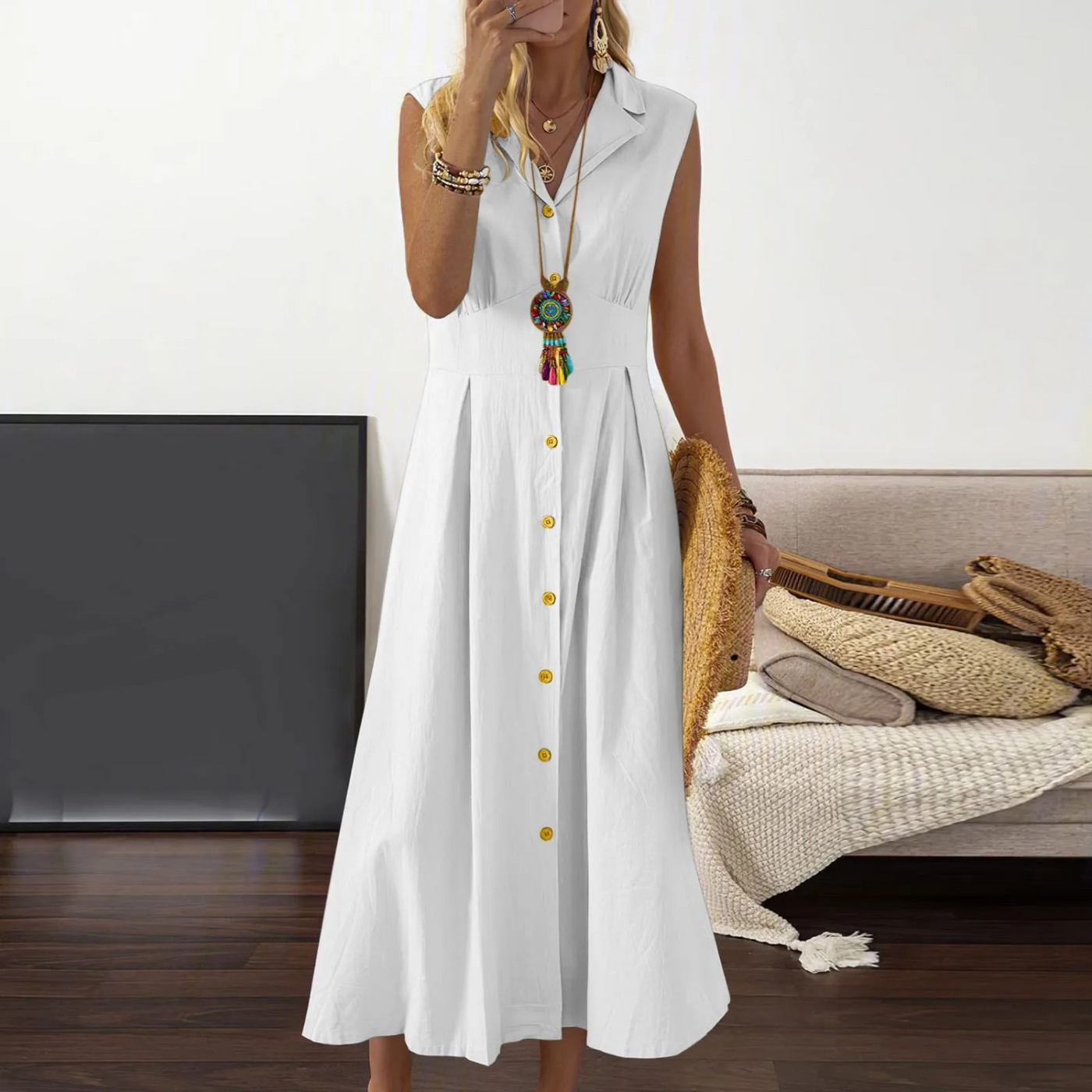 Rosalía® | Elegantes geknöpftes Kleid