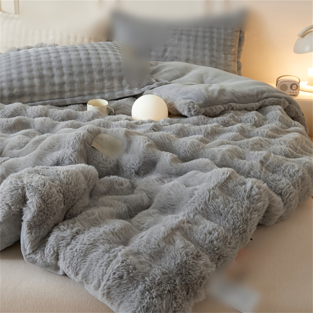 Winter Plüsch-Fleece-Steppdecke – Ultraweich & warm für kalte Nächte