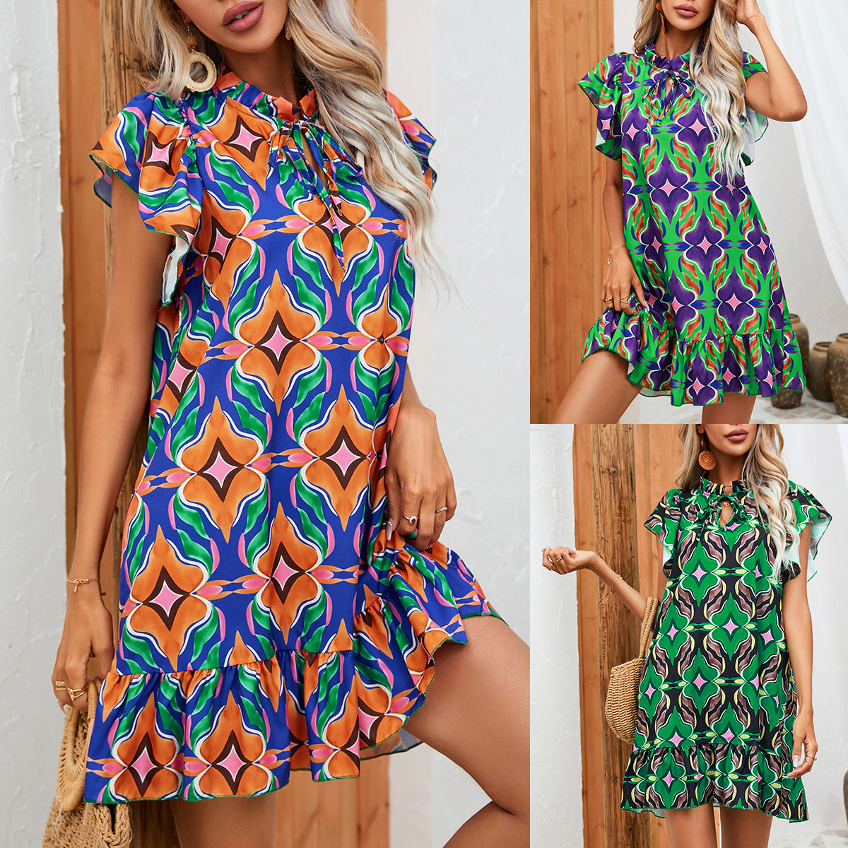Yolanda® | Sommerkleid mit Lotusblatt-Print