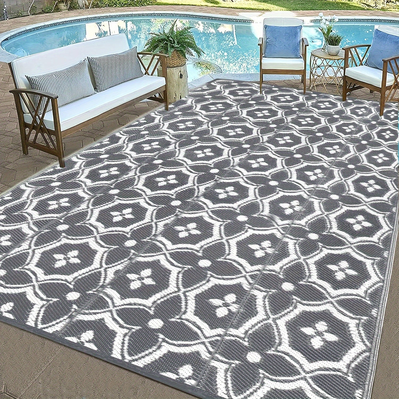 Wasserdichte Outdoor Matte – Strapazierfähiges Plastikstroh-Design
