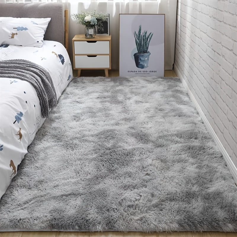 Weiche Plüsch-Teppiche – Rutschfeste Flauschige Shaggy Matratze im Tie-Dye-Design
