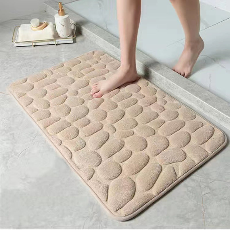 Weiches und Komfortables Memory Foam Badvorleger mit Cobblestone-Prägung