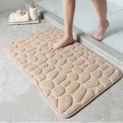 Weiches und Komfortables Memory Foam Badvorleger mit Cobblestone-Prägung