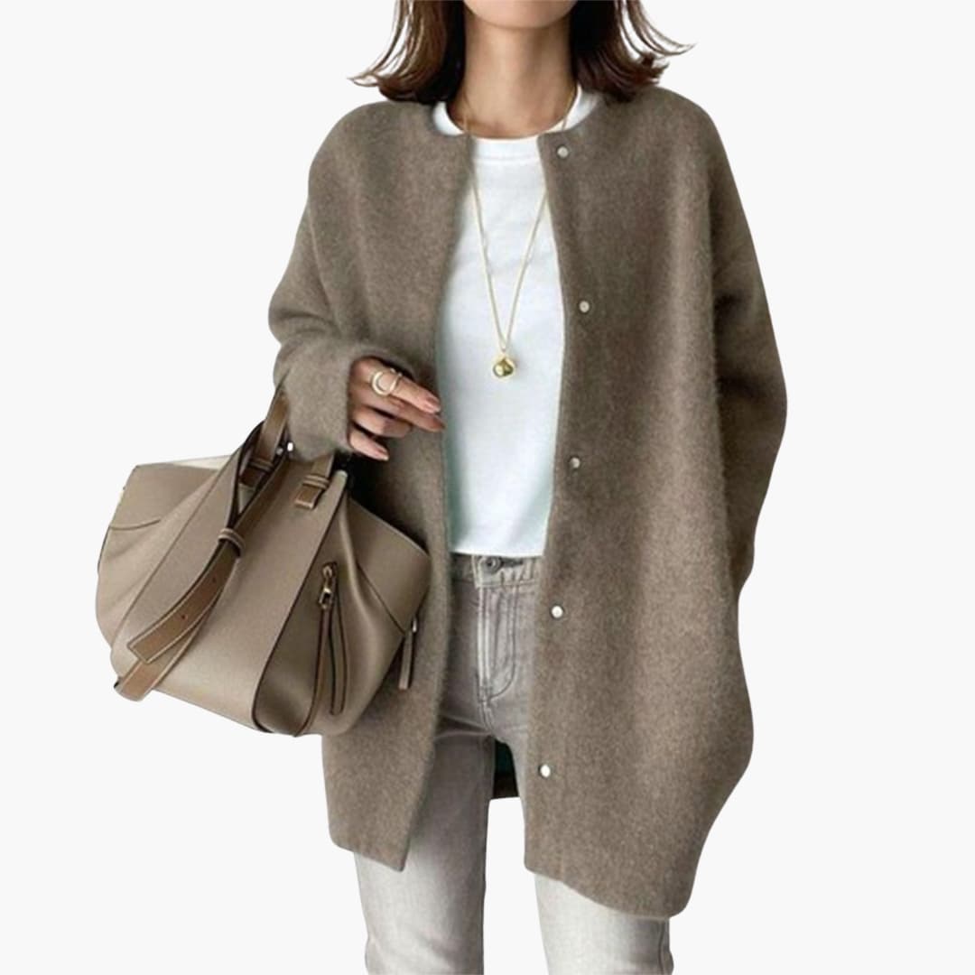 Wollmantel mit Gürtel für Damen