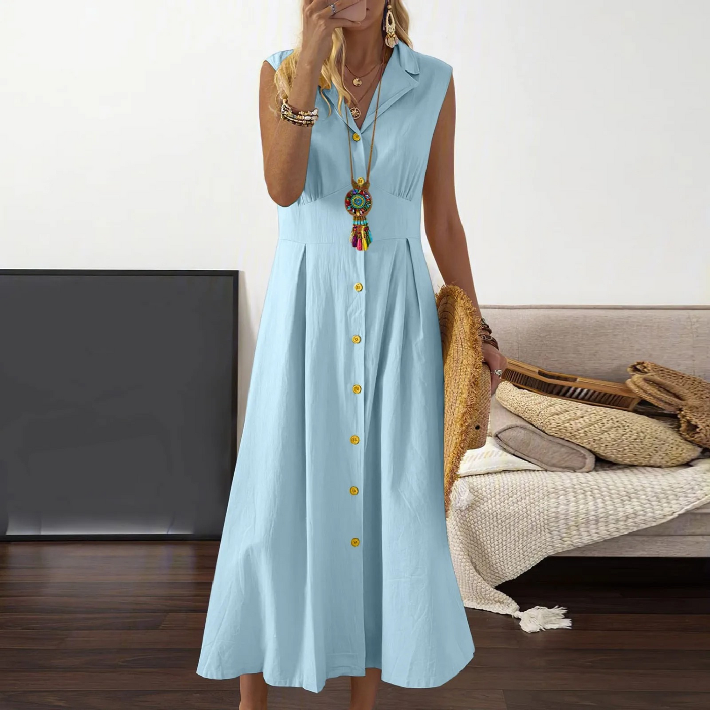 Rosalía® | Elegantes geknöpftes Kleid