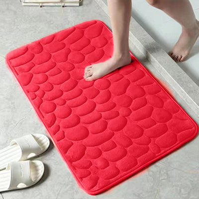Weiches und Komfortables Memory Foam Badvorleger mit Cobblestone-Prägung