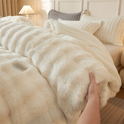 Winter Plüsch-Fleece-Steppdecke – Ultraweich & warm für kalte Nächte